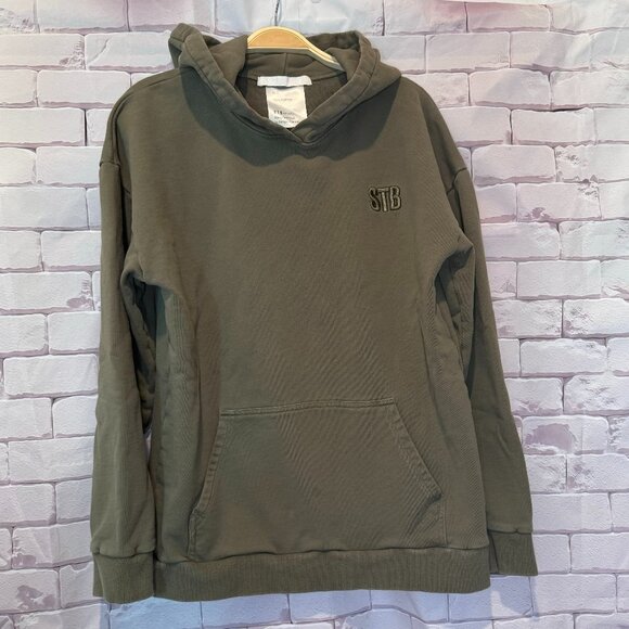 STB Apparel Unisex Hooded Army‎ Green Sweatshirt XSMALL/SMALL - Picture 3 of 7